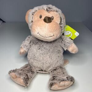 Animal Adventure Monkey Plush Brown Tan 13” Frosted Stuffed Animal 2015 NWT